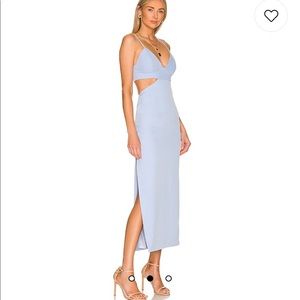 Cut out slit midi dress